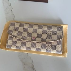Louis Vuitton Emilie Wallet Damier Azur - Rose